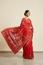 The Jhulan Leela – Hand-Painted Pattachitra Khadi Silk Saree