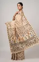 The Utsav Yatra – Hand-Painted Pattachitra Khadi Silk Saree
